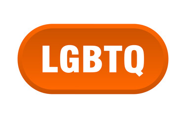 lgbtq button. rounded sign on white background