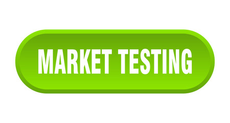 market testing button. rounded sign on white background