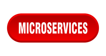 microservices button. rounded sign on white background