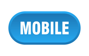 mobile button. rounded sign on white background