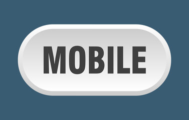 mobile button. rounded sign on white background