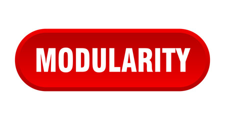 modularity button. rounded sign on white background