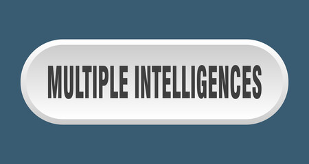 multiple intelligences button. rounded sign on white background