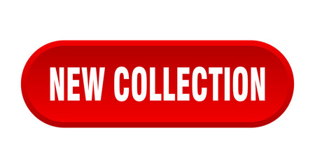 new collection button. rounded sign on white background