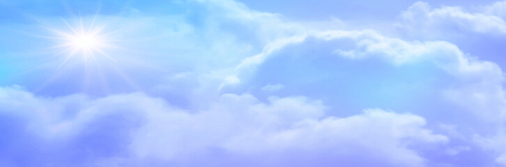 Fototapeta premium blue sky with beautiful natural white clouds