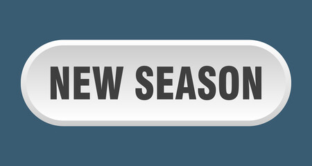new season button. rounded sign on white background