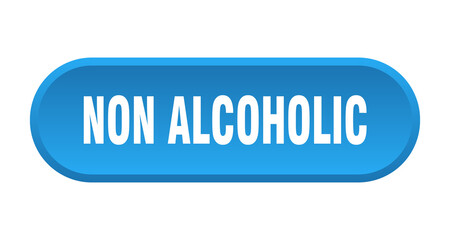 non alcoholic button. rounded sign on white background