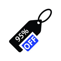  95 Percent offer. Discount ninety five Percent Symbol