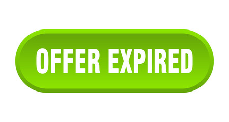 offer expired button. rounded sign on white background