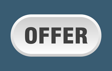 offer button. rounded sign on white background