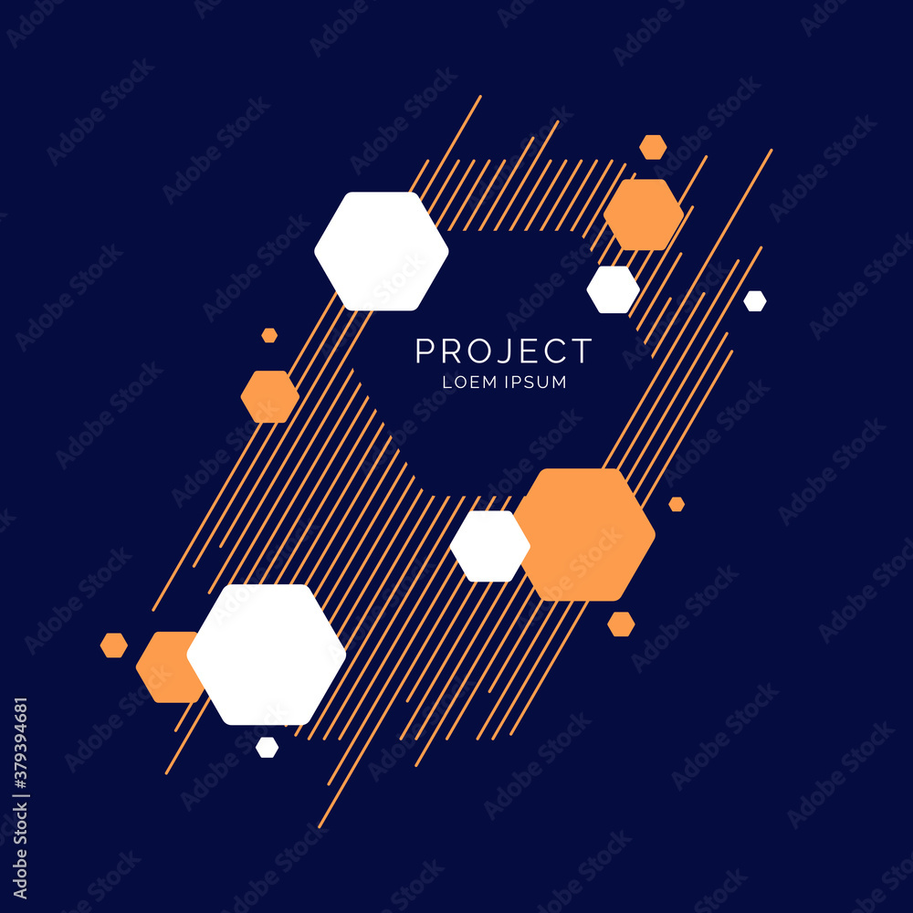 Poster abstract geometric background with triangles in minimalistic style.