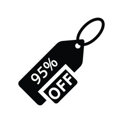 95 Percent offer. Discount ninety five Percent Symbol