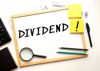 The text is written on a white office board. Business concept.