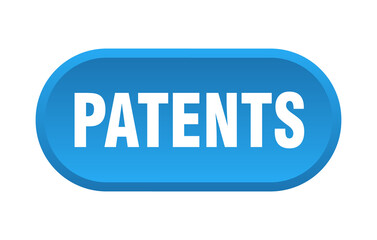 patents button. rounded sign on white background