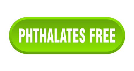 phthalates free button. rounded sign on white background