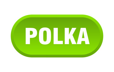 polka button. rounded sign on white background