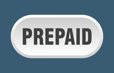 prepaid button. rounded sign on white background