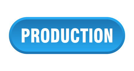 production button. rounded sign on white background