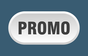 promo button. rounded sign on white background