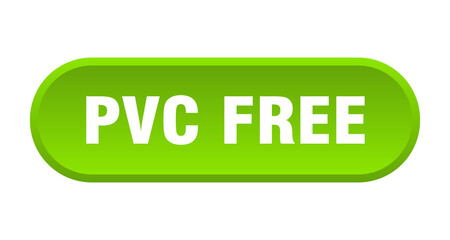 pvc free button. rounded sign on white background