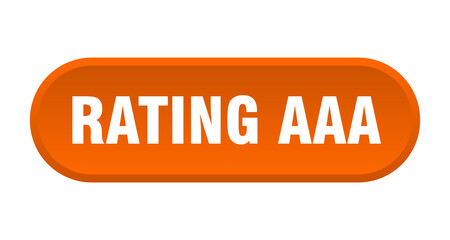 rating aaa button. rounded sign on white background