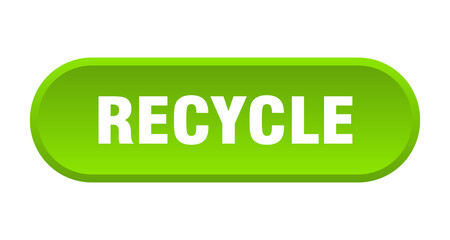 recycle button. rounded sign on white background