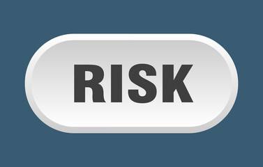 risk button. rounded sign on white background