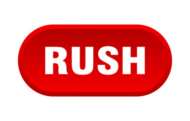 rush button. rounded sign on white background