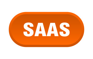saas button. rounded sign on white background