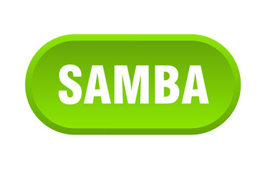 samba button. rounded sign on white background