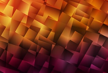 Dark Orange vector pattern in square style.