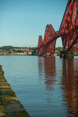 View Across the Firth of Forth To Fife on a Sunny Day from South Queensferry With the Forth Rail...