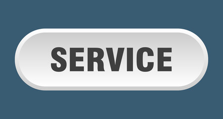 service button. rounded sign on white background