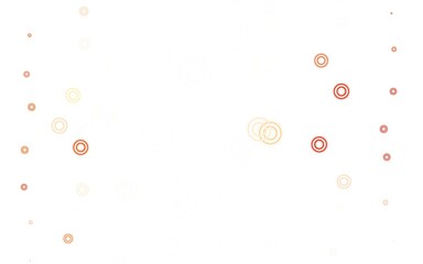 Light Orange vector template with circles.
