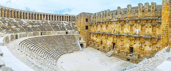 Archaeological sites of Antalya province, Turkey.