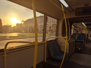 Fototapeta premium train in the city