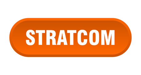stratcom button. rounded sign on white background