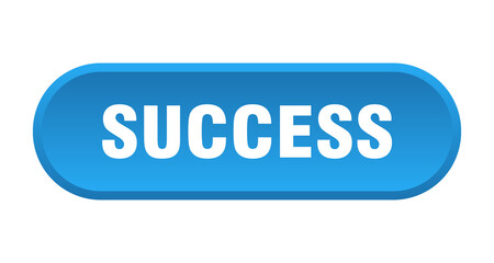 success button. rounded sign on white background