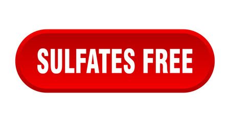 sulfates free button. rounded sign on white background