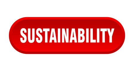 sustainability button. rounded sign on white background