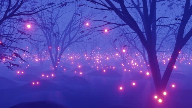 Abstract Fairy Jungle Background (Loop)