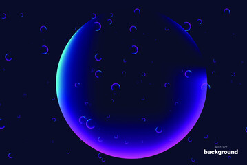 Naklejka premium Abstract bubbles graphic, design concept background and wallpaper, vector eps