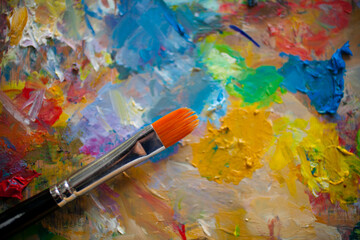 Brush on palette
