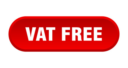 vat free button. rounded sign on white background