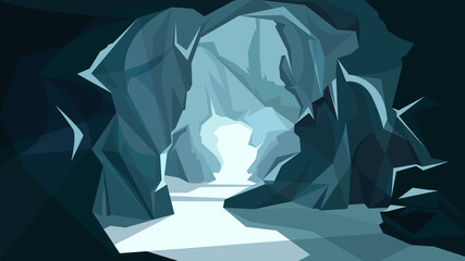 Beautiful underground landscape. Majestic nature scene.