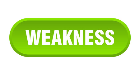 weakness button. rounded sign on white background