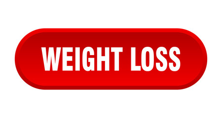 weight loss button. rounded sign on white background