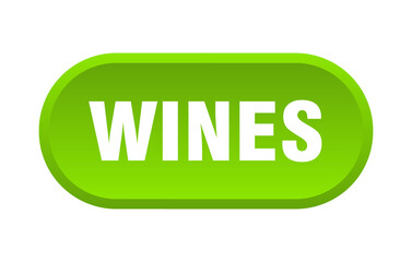 wines button. rounded sign on white background