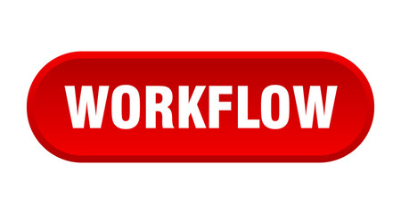 workflow button. rounded sign on white background