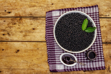 Elderberry jam and fresh ripe berries